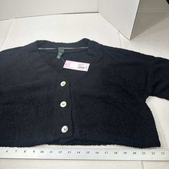 2 Piece Wild Fable Women's XXL Black Crop Sweater And Multicolor Ribbed T-Shirt - Picture 10 of 16